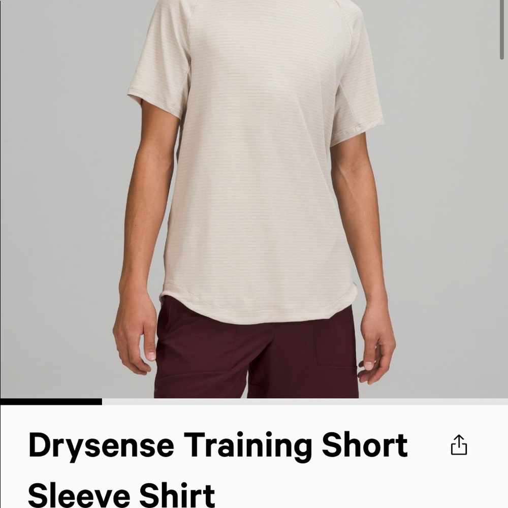 Lululemon NWT
drysense training short sleeve shirt